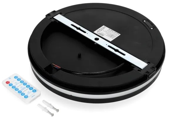 LED fürdőszobai mennyezeti lámpa szenzorral LED/24W/230V átm. 30 cm fekete + DO