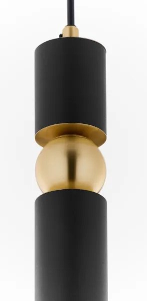 Jupiter 2003 - Csillár zsinóron ALAS 1xGU10/10W/230V fekete/arany