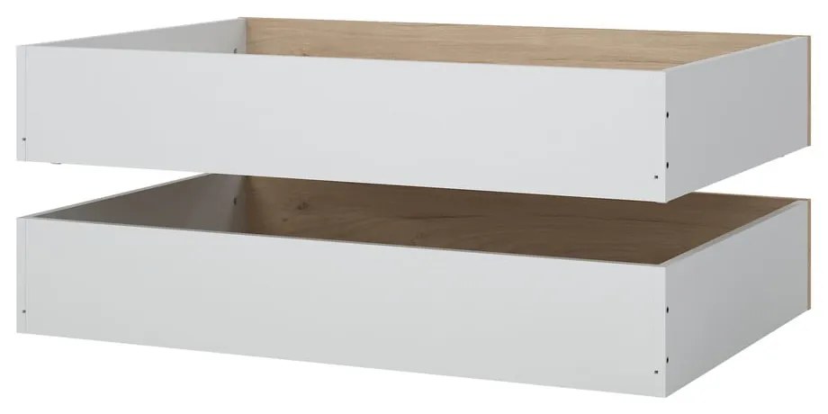 Natúr színű ágy alatti fiók szett 2 db-os 90x190-140x190 cm Naia – Tvilum