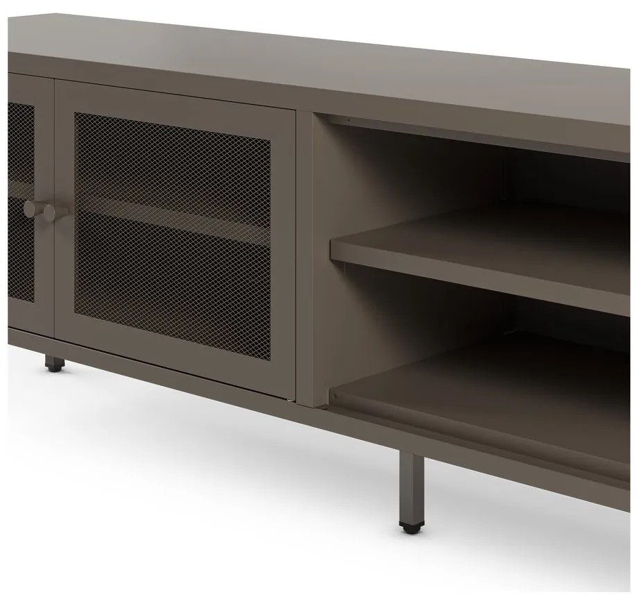 Szürke fém TV-állvány 160x50x35 cm Fayna – Marckeric