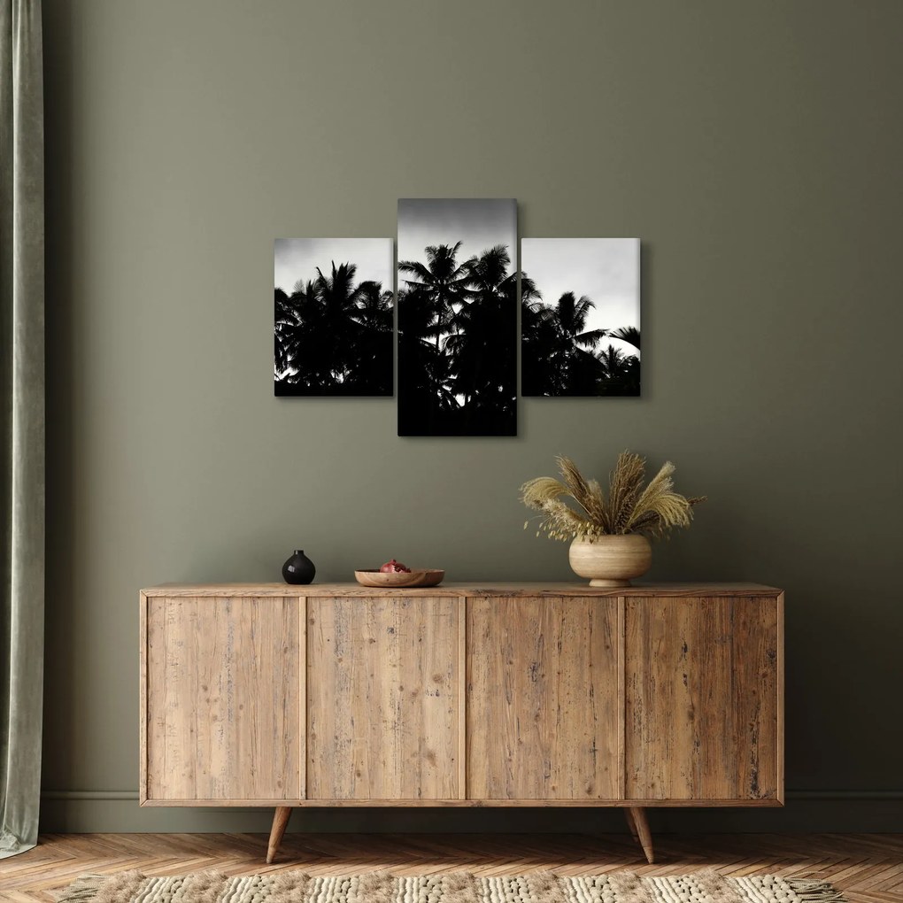 A fekete-fehér pálmafák képe (90x60 cm)