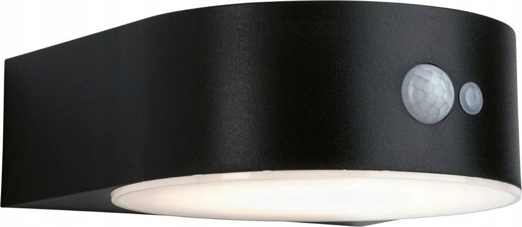 Paulmann Eileen napelemes Led fali lámpa, szenzorral, 2200K, IP44, fekete