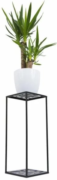 Virágállvány 60x24 cm fekete színben