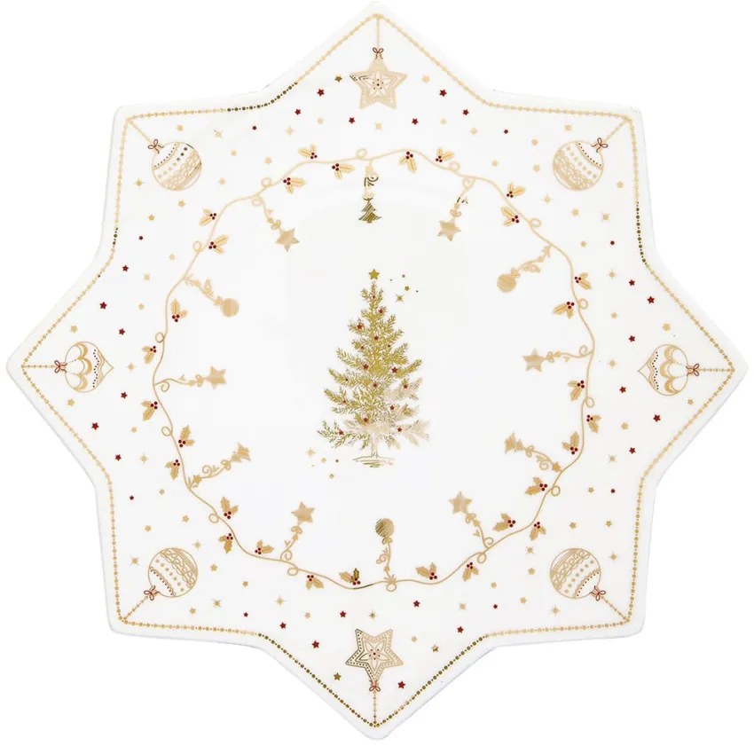 Christmas Lights porcelán tortatál 32cm, díszdobozban