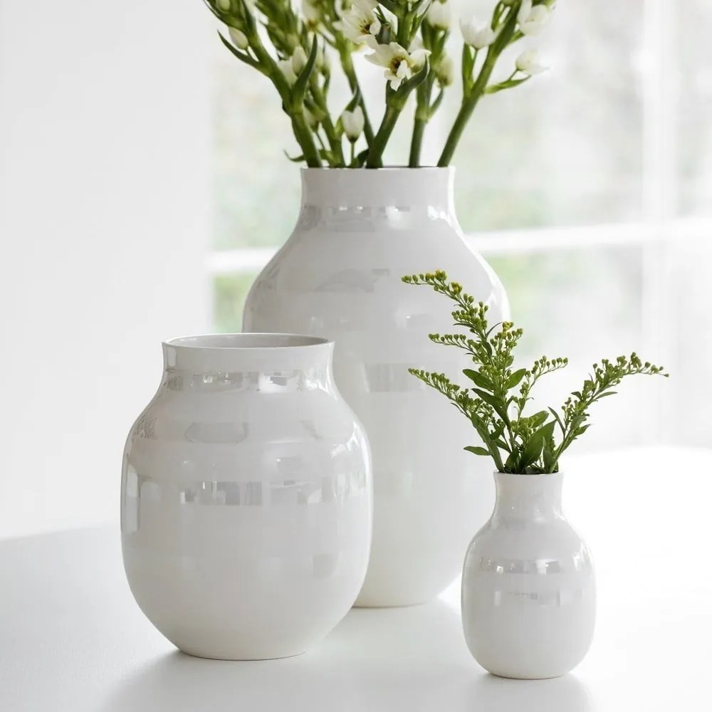 Omaggio fehér agyagkerámia váza, magasság 20 cm - Kähler Design