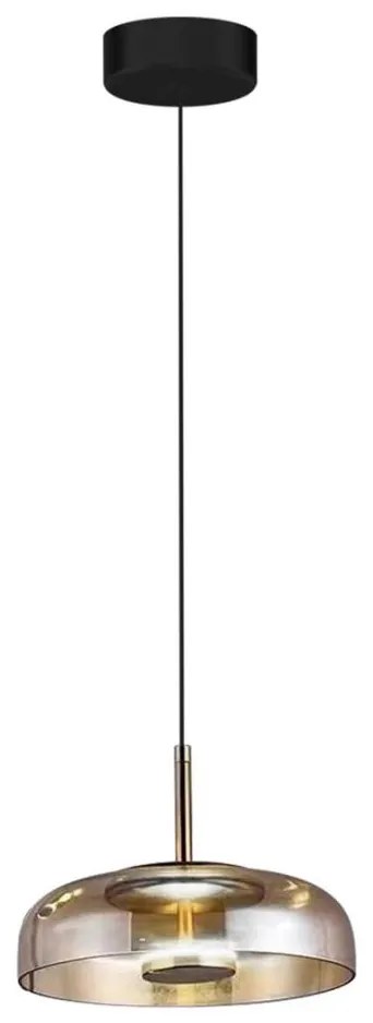 LED Csillár zsinóron VETRO LED/6W/230V átm. 23 cm bézs/fekete