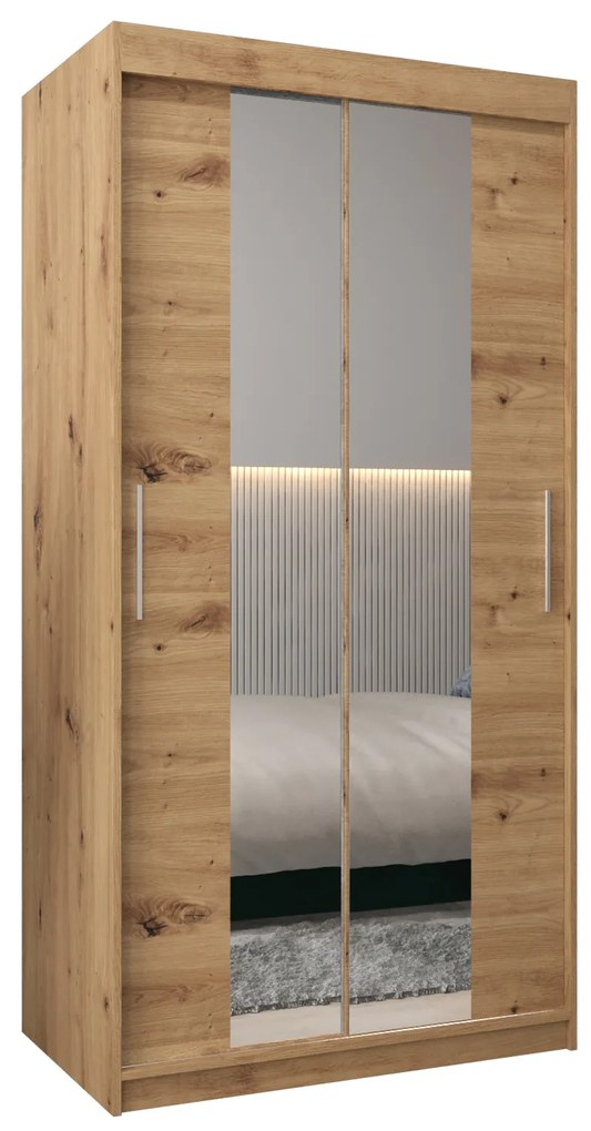 Ruhásszekrény 100 cm Toki 1 (artisan tölgy + artisan tölgy). 1064883