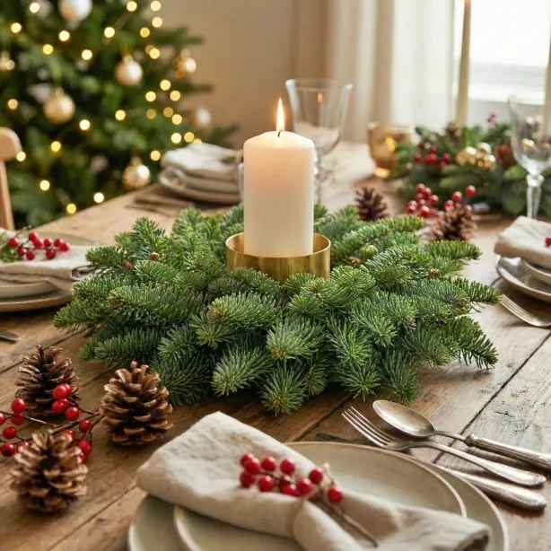 Nobilis Kerek Karácsonyi Élő Fenyő Dekoráció 35cm