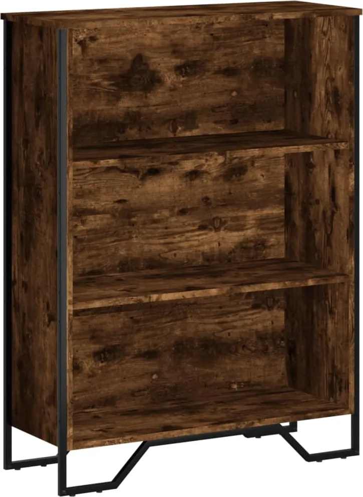 vidaXL füstös tölgy színű szerelt fa könyvszekrény 80 x 31 x 106 cm