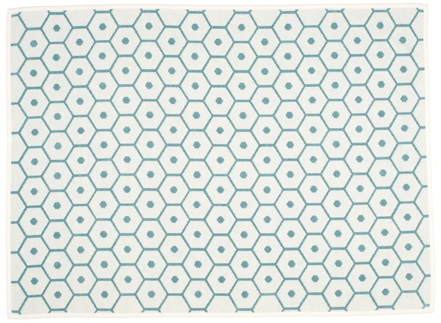 Türkiz gyapjúkeverék takaró 140x180 cm Honey Turquoise – Pappelina