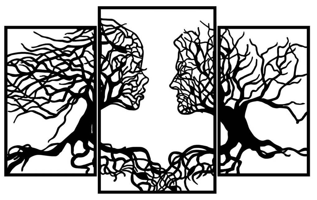 Fém fali dekoráció, Love Tree