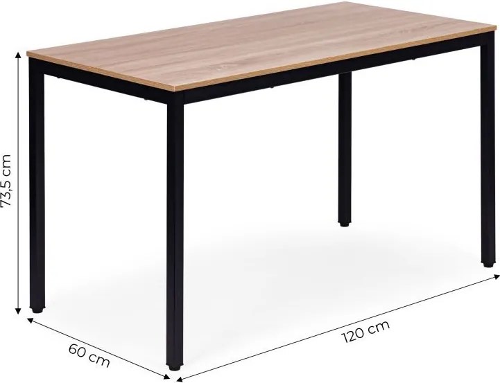 Konyhai asztal tölgyfa 120 x 60 cm - univerzális asztal 4-5 fő részére