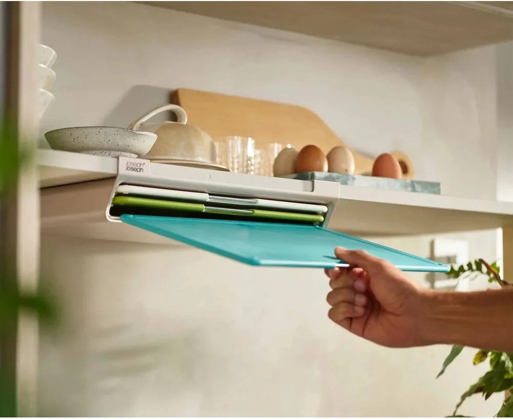 Vágódeszka készlet állvánnyal 3 db-os 23x31,5 cm Folio Slim – Joseph Joseph