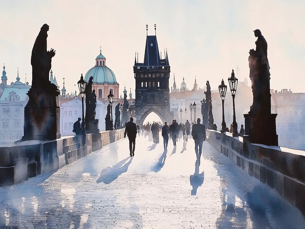 Vászonkép Canvas Építészet Város Prága Csehország Károly Híd 80x60