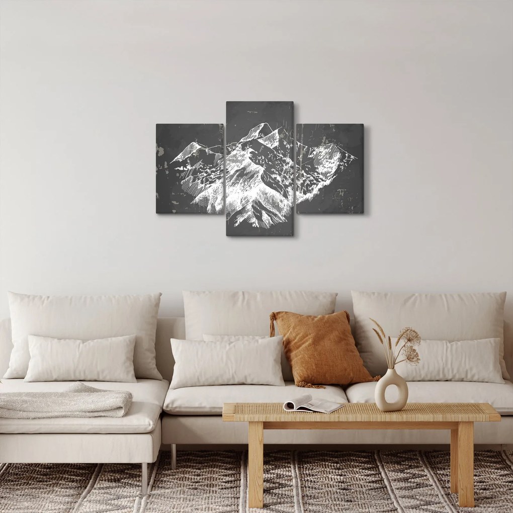 Kép - Hegyek illusztrációja (90x60 cm)
