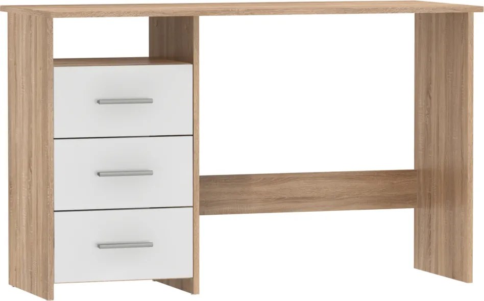 Számítógépasztal, sonoma tölgyfa/fehér, LARISTOTE NEW