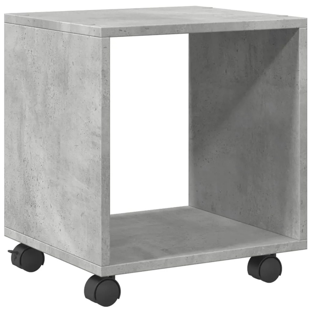 betonszürke szerelt fa görgős szekrény 37 x 33 x 42,5 cm