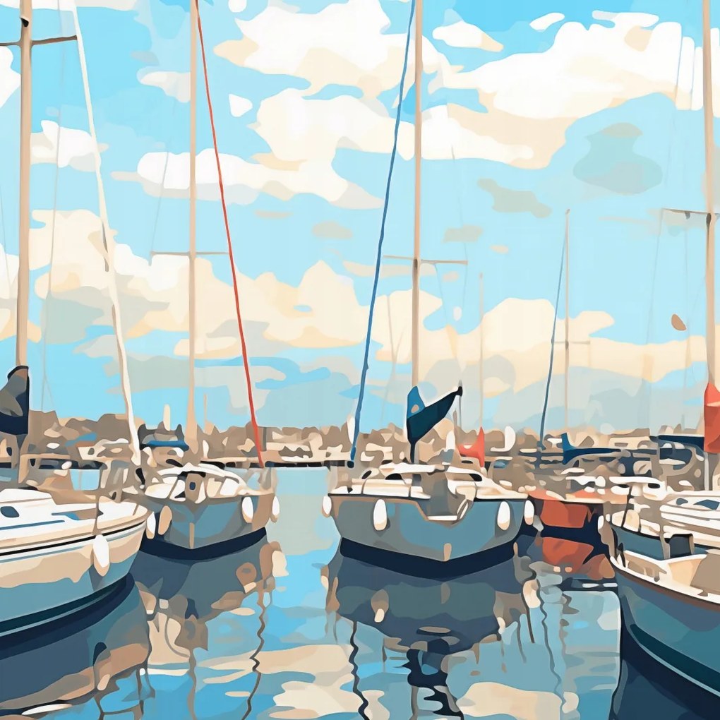 Poszter 80x80cm Kubista Marina