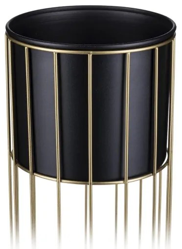 Fém virágcserép LOFT 70x20 cm arany/fekete