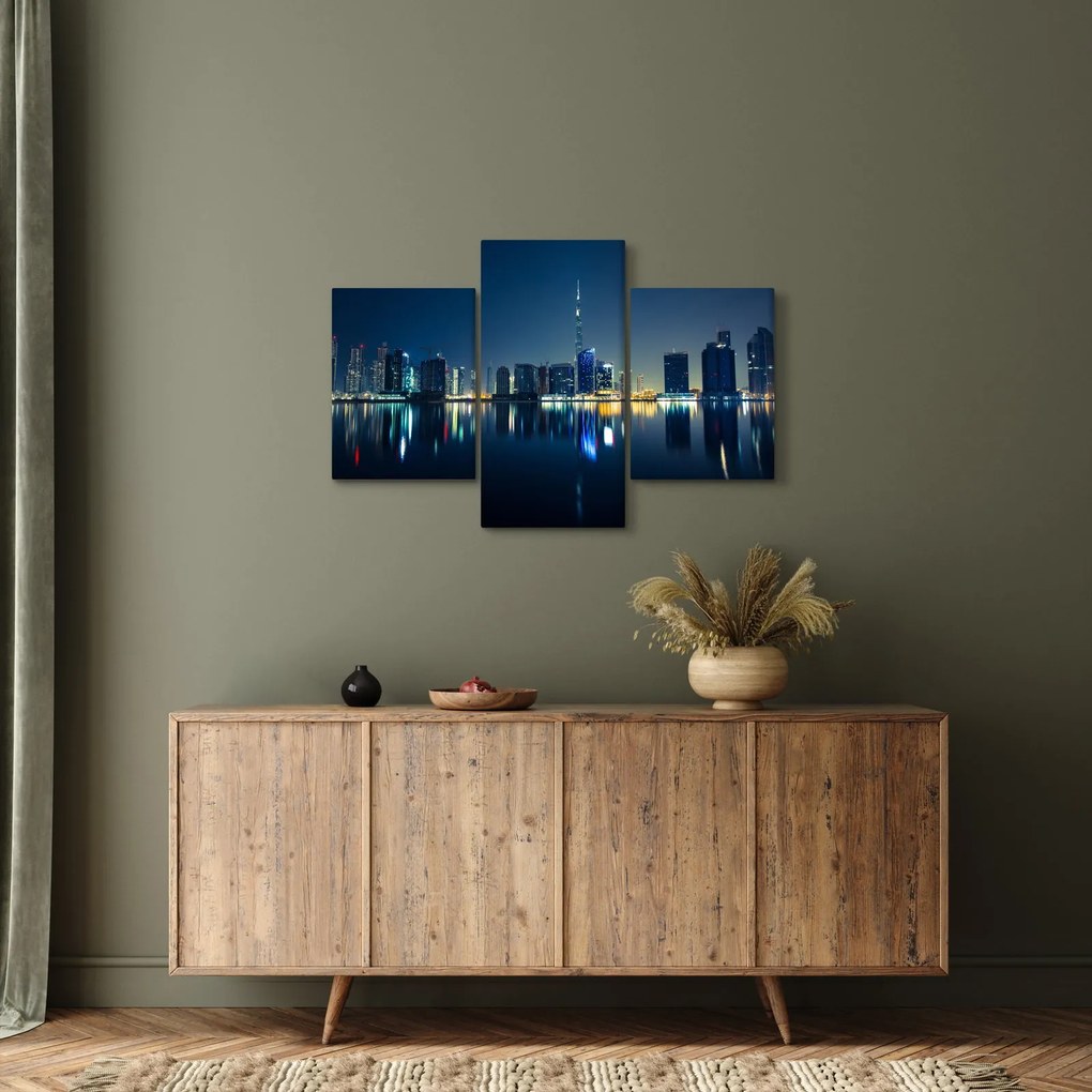 Éjszakai város képe (90x60 cm)