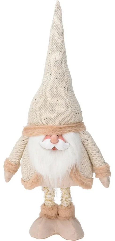 Santa karácsonyi dekoráció, teleszkóp. lábak, 112 cm, arany / krém