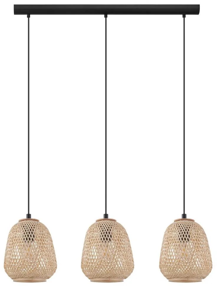 Eglo 43262 - Csillár zsinóron DEMBLEBY 3xE27/40W/230V