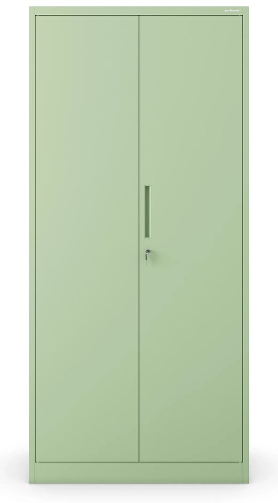 Kétajtós szekrény polcokkal JAN H, 900 x 1950 x 400 mm, Fresh Style: pasztellzöld