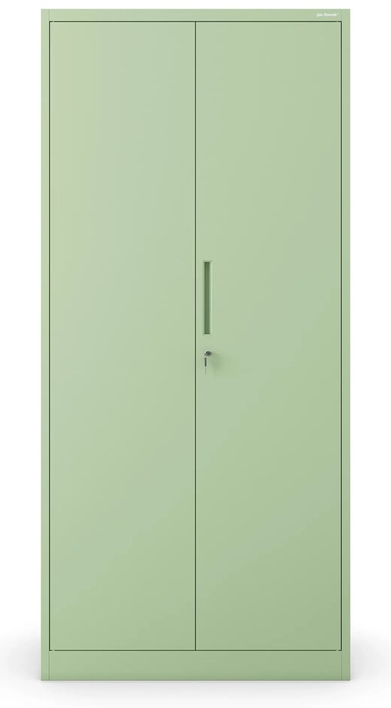 Magas fém irodai iratszekrény, pasztellzöld, 900x1950x400 mm: JAN H Fresh Style