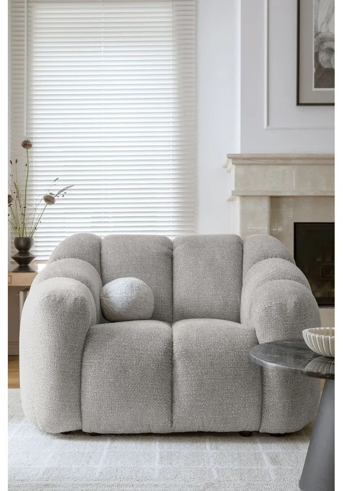 Világosszürke fotel Shell – Miuform