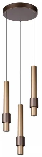 Lucide 24402/15/96 - LED Dimmelhető csillár zsinóron MARGARY 3xLED/4W/230V réz