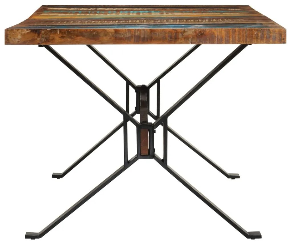 Tömör újrahasznosított fa étkezőasztal 180 x 90 x 73 cm