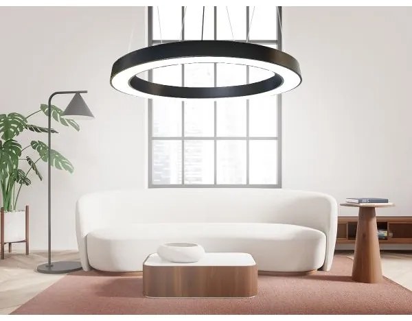 LED Csillár zsinóron LED/60W/230V 4000K átm. 120 cm fekete