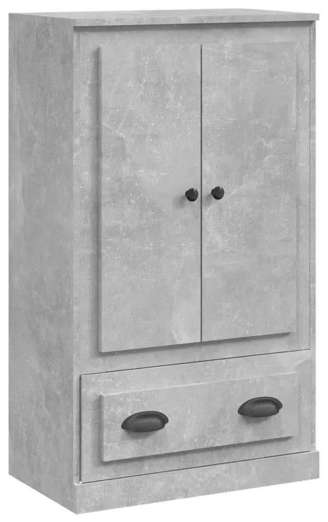 betonszürke szerelt fa magasszekrény 60x35,5x103,5 cm