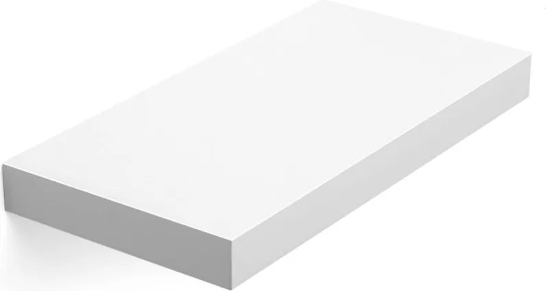 Lebegő fali polc, fehér 40x20x3cm