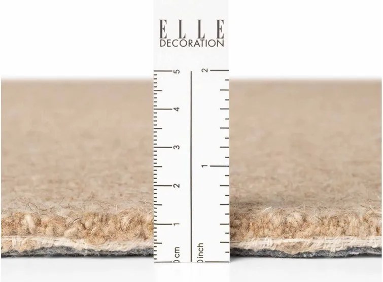 Natúr színű kézi szövésű gyapjú kerek szőnyeg ø 160 cm Puristic Knots – Elle Decoration