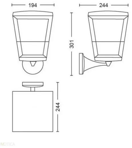 Philips 17439/30/P7-LED RGBW Hue ECONIC kültéri lámpa LED 15W 230V IP44