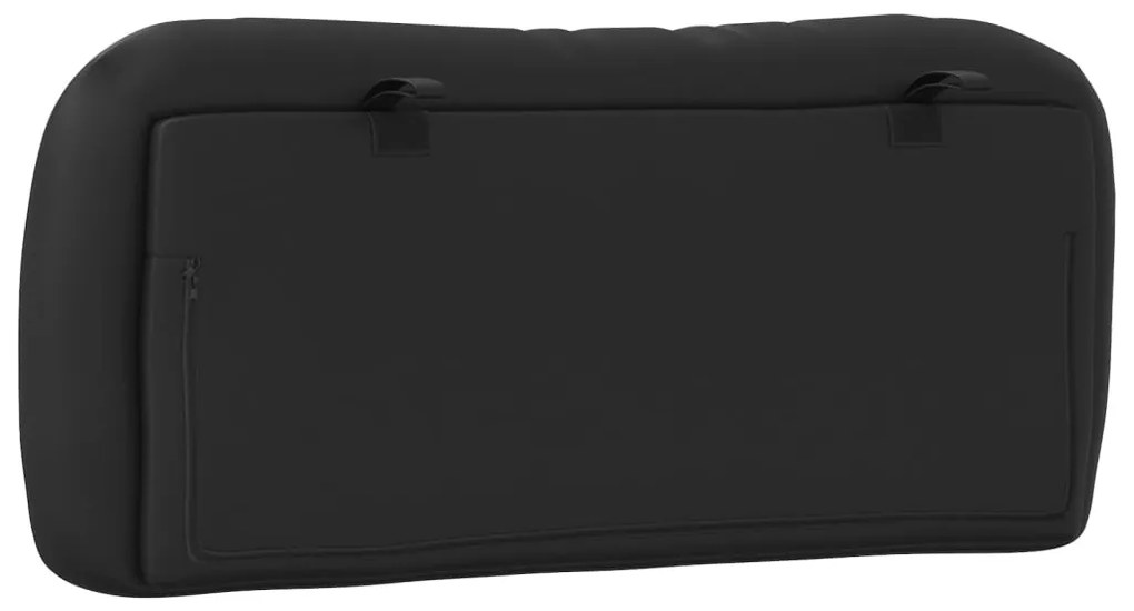 fekete műbőr fejtámla párna 90 cm