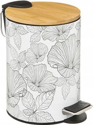 BlackFlora szemeteskosár 3l Soft Close funkció fehér-fekete