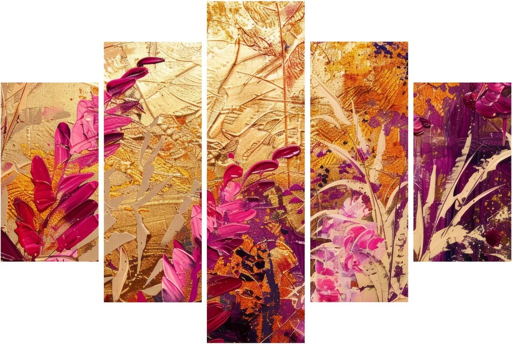 Kép - Absztrakt festmény virágok II. (150x105 cm)