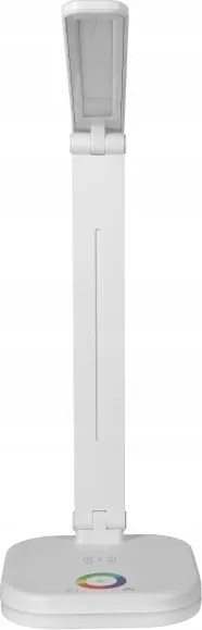 LED RGBW dimmelhető asztali lámpa vezeték nélküli töltéssel, 7W LED/5V USB, fehér