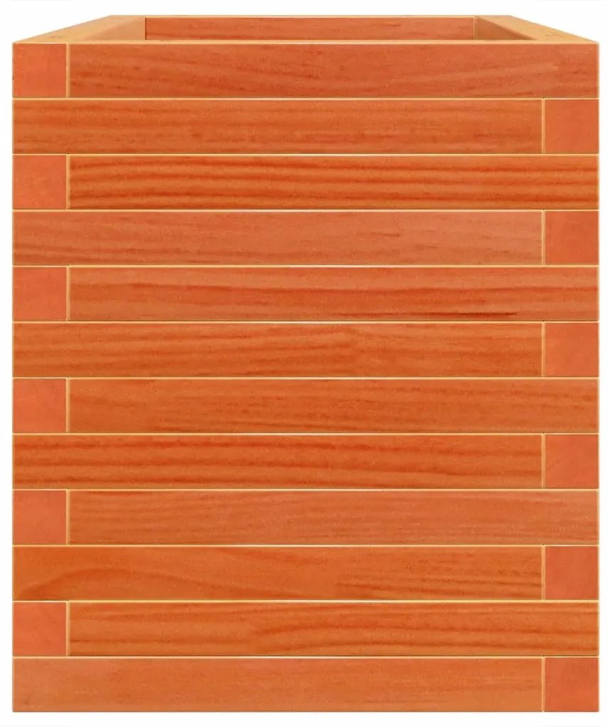 viaszbarna tömör fenyőfa kerti virágláda 70x40x46 cm