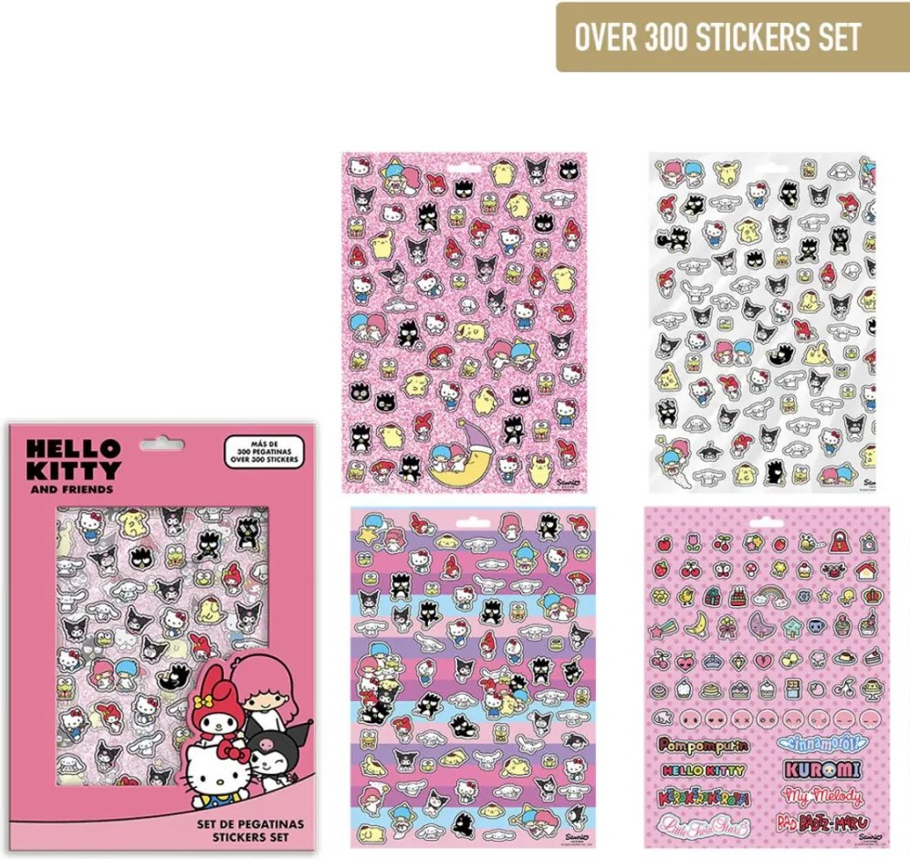 Hello Kitty Friends matrica szett 300 db-os