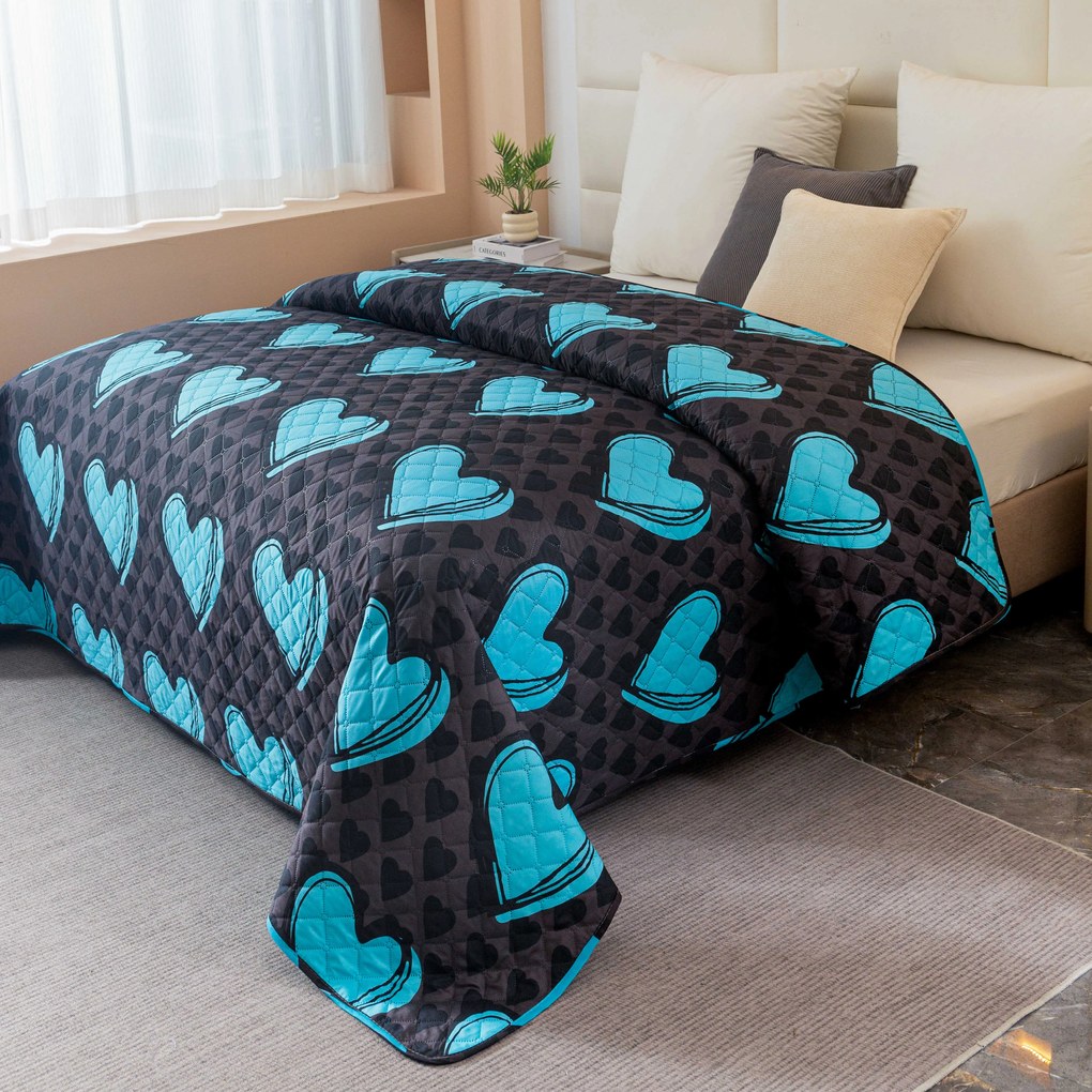 Ágytakaró KASUGA, türkiz Méret: 170 x 210 cm