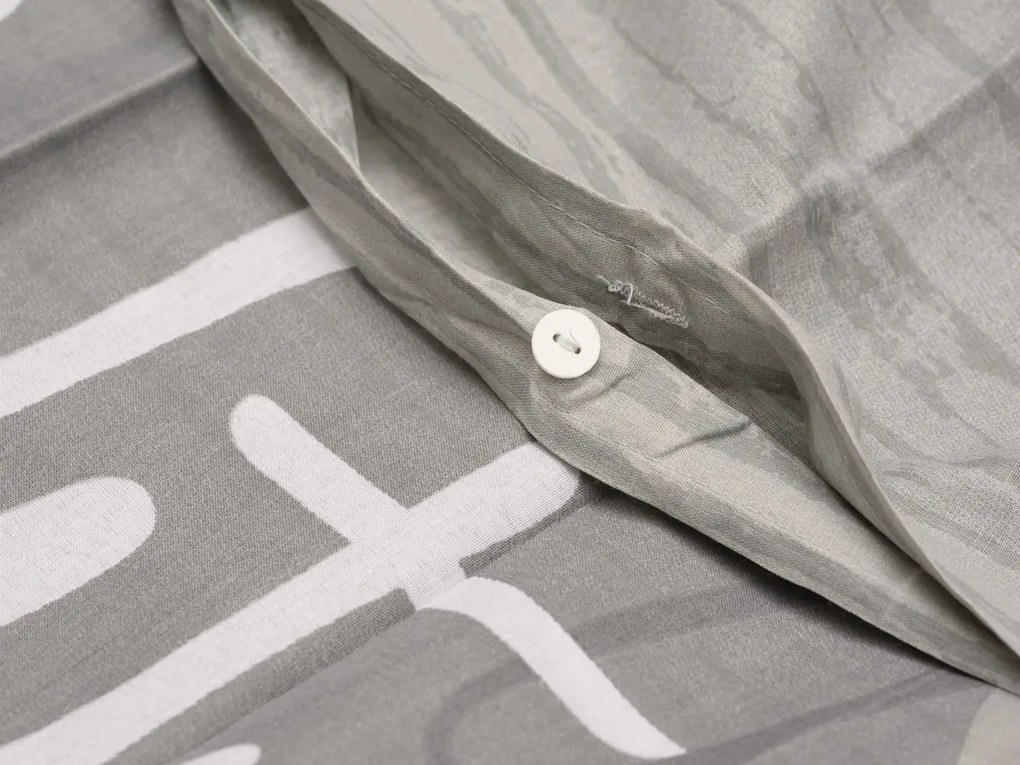GREY DREAM szürke pamut ágyneműhuzat Ágyneműhuzat mérete: 70 x 90 cm | 140 x 200 cm