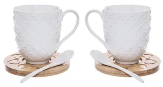 Porcelán bögre szett 2 db-os 370 ml Whiteline – Orion