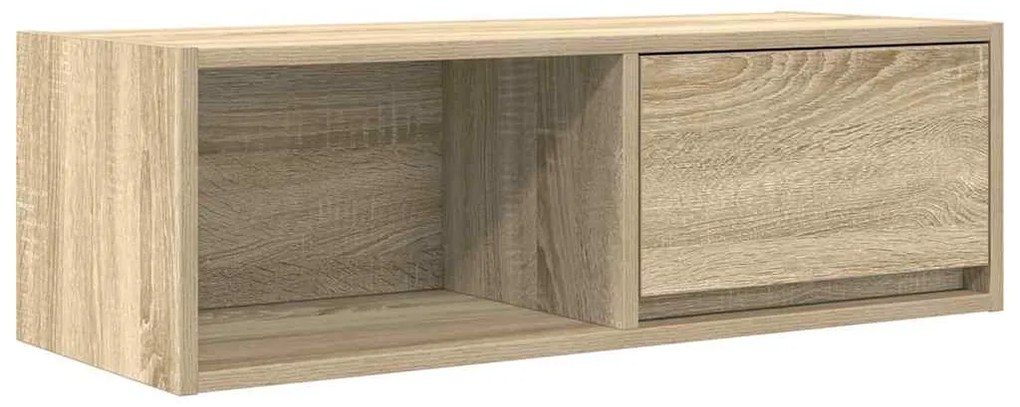 2 db sonoma tölgy színű szerelt fa TV-szekrény 80x31x25,5 cm