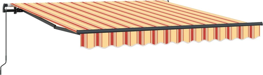 vidaXL Behúzható napellenző Sárga és narancs 350 x 250 cm