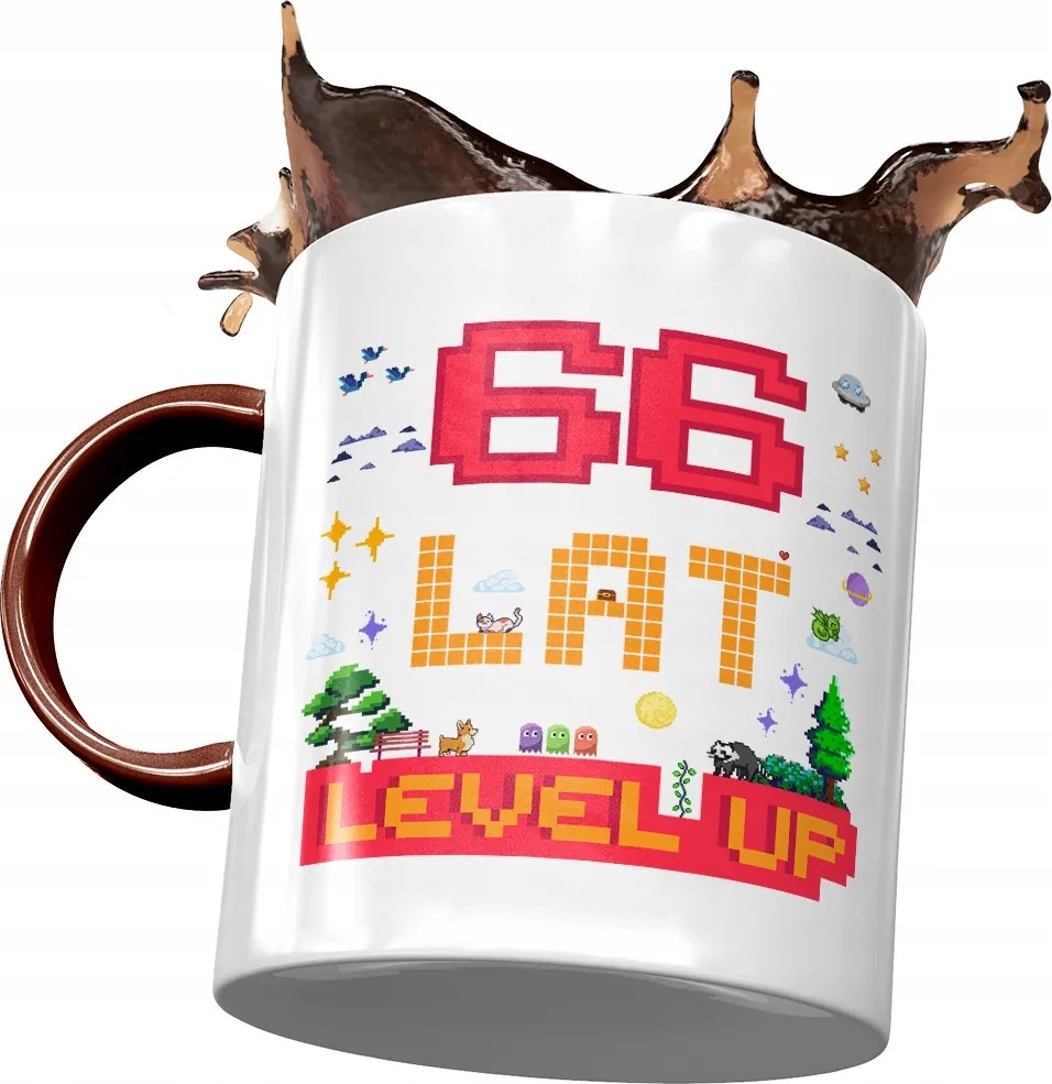 Bordó Bögre Születésnapra 66 66-es 66-os Ajándék Nyomtatott Fotóval