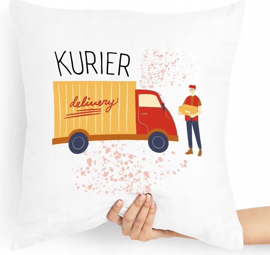 Ajándék Párna Futárnak Delivery Futárnak fényképes nyomtatással