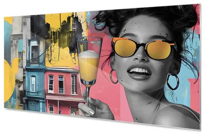 Wallplex konyhahátfal Happy Coctail (Méret: 60x300)